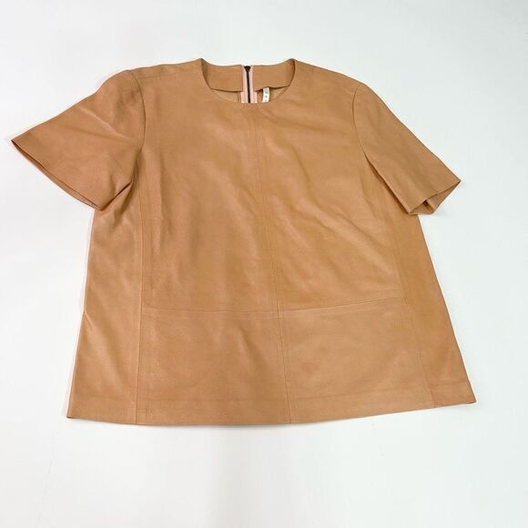 Truth and Pride Shirt Womens XS Blush Peach Leather Back Zip T-Shirt Style - Picture 1 of 9